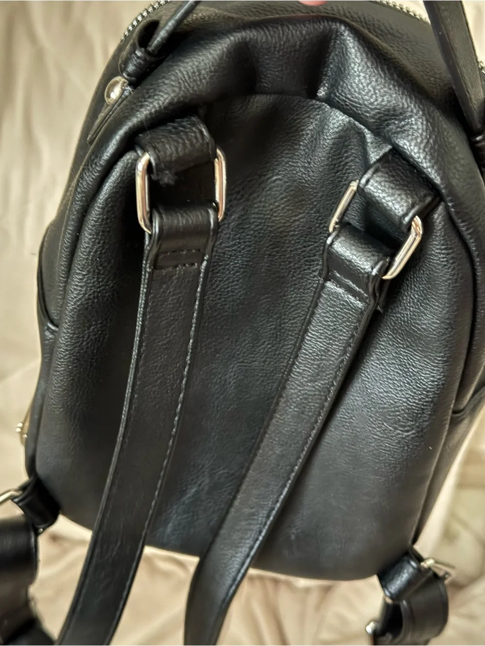 Bull Dog Face Mini Backpack in Black, Gray, White